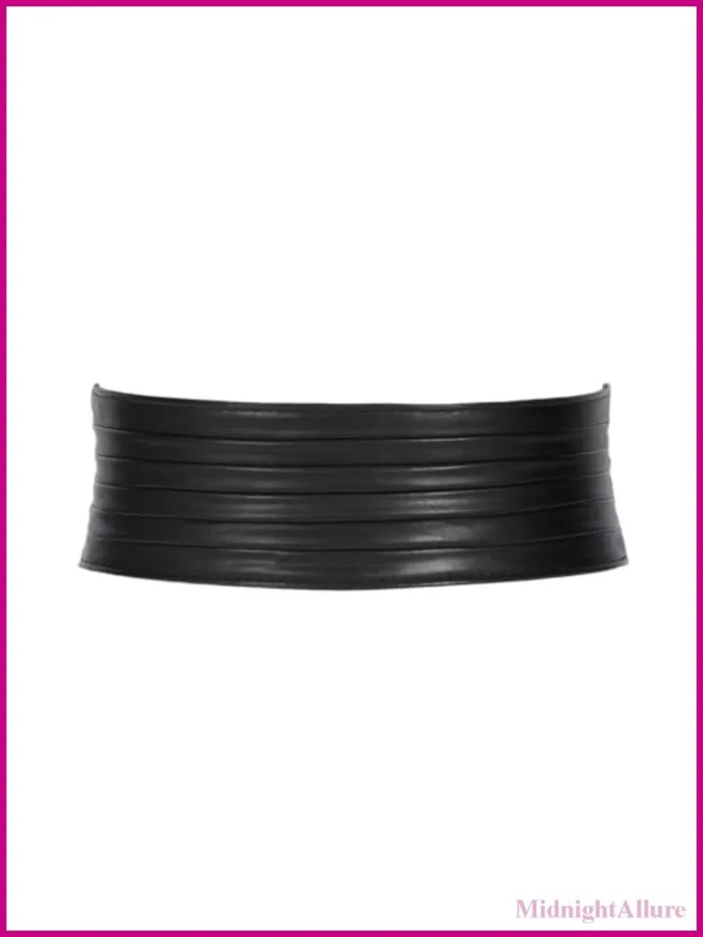 Women's Wide Elastic Belt Faux Leather Stretchy Waist Belt for Dresses